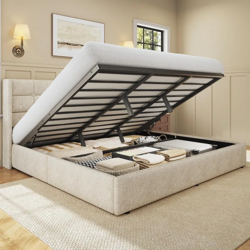 HISOFT King Size Lift Up Stora - đánh giá và giá Gas Lift Storage Bed Hydraulic