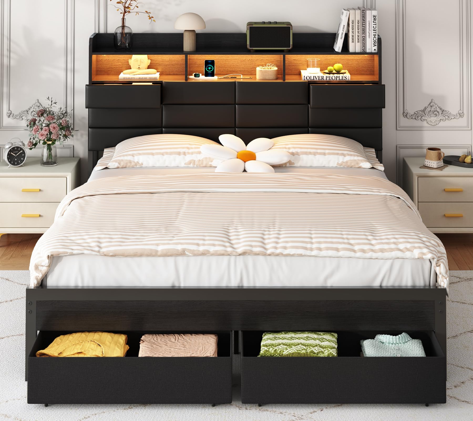 King Size Bed Frame with Stora - đánh giá và giá King Size Bed Frame With Storage Drawers
