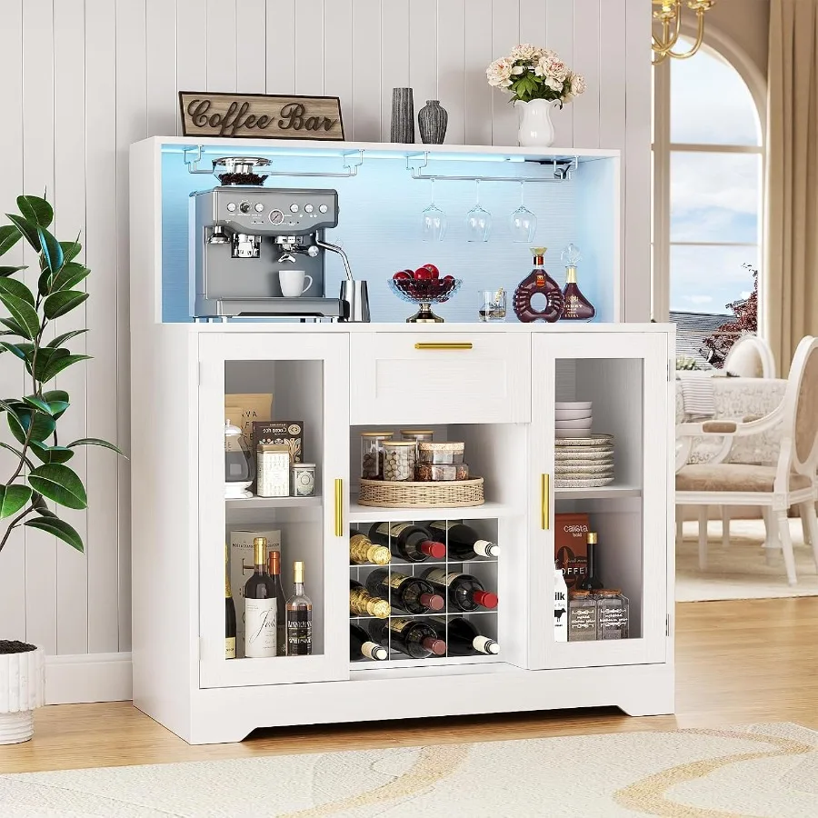Coffee Bar Cabinet with RGB LE - đánh giá và giá Storage