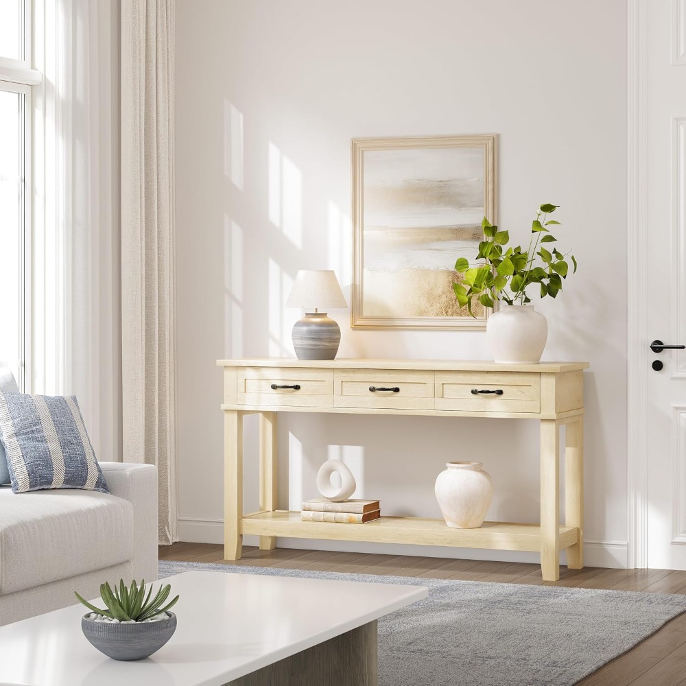 3 Drawer Entryway Table Farmho - đánh giá và giá Tables
