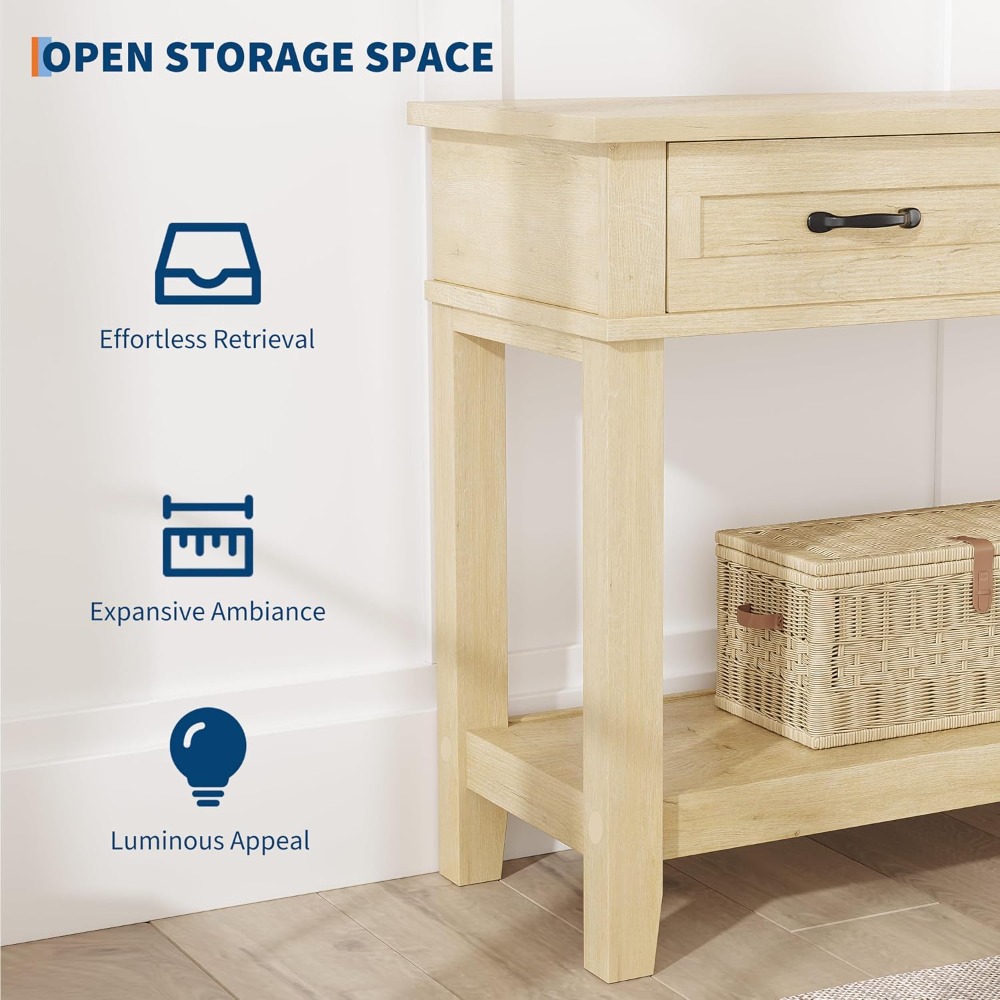 3 Drawer Entryway Table Farmho - đánh giá và giá Tables