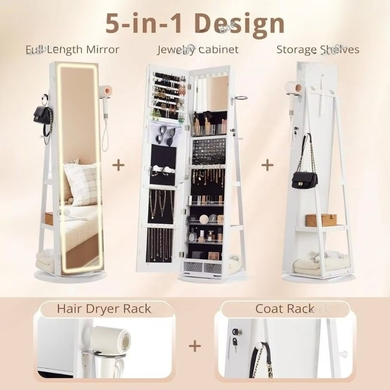 Standing Mirror Jewelry Cabine - đánh giá và giá Full Length Mirror Jewelry Armoire